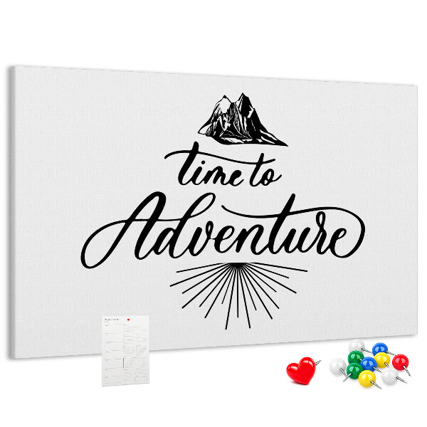 Tableau en liège L'heure est à l'aventure en montagne