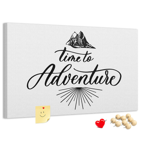 Tableau en liège L'heure est à l'aventure en montagne