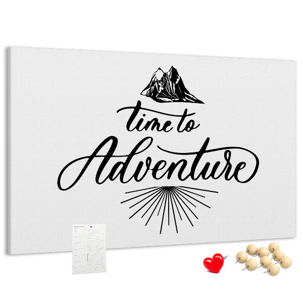 Tableau en liège L'heure est à l'aventure en montagne