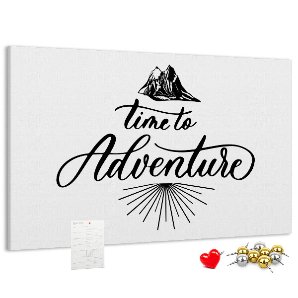 Tableau en liège L'heure est à l'aventure en montagne