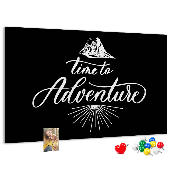 Tableau de liège L'heure est à l'aventure en montagne