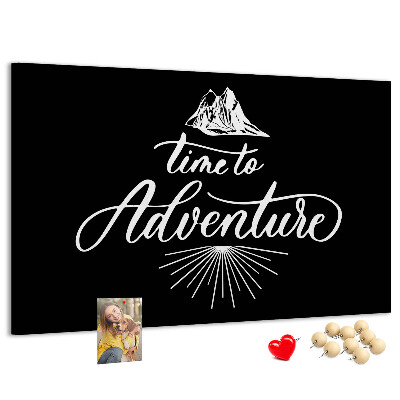 Tableau de liège L'heure est à l'aventure en montagne