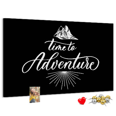 Tableau de liège L'heure est à l'aventure en montagne