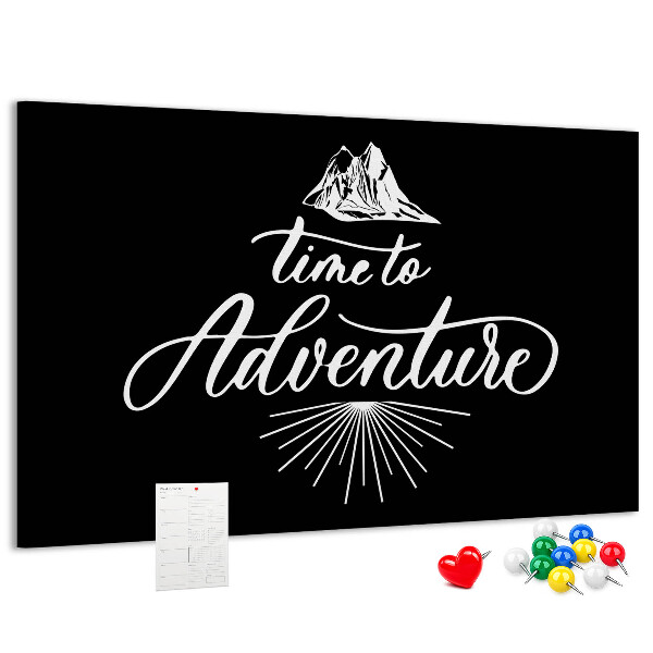 Tableau de liège L'heure est à l'aventure en montagne