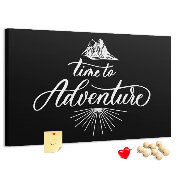 Tableau de liège L'heure est à l'aventure en montagne