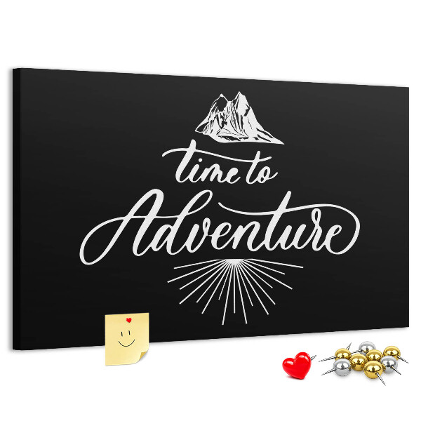 Tableau de liège L'heure est à l'aventure en montagne
