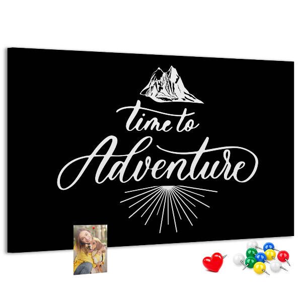 Tableau de liège L'heure est à l'aventure en montagne