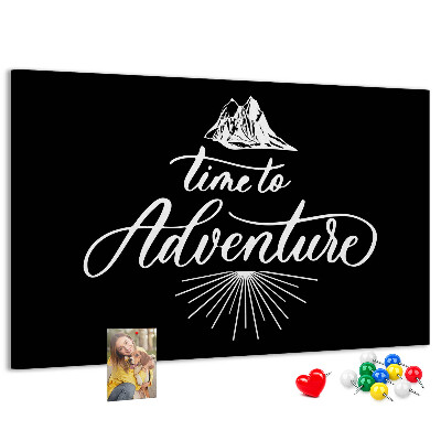 Tableau de liège L'heure est à l'aventure en montagne