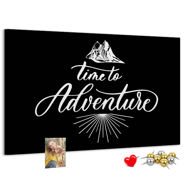 Tableau de liège L'heure est à l'aventure en montagne