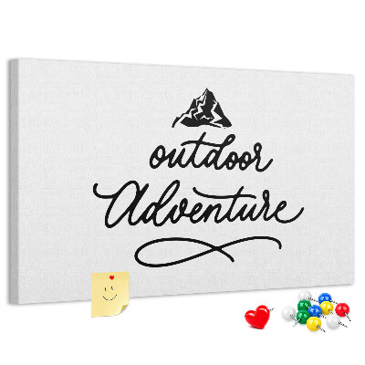 Tableau de liège Aventure en plein air en montagne
