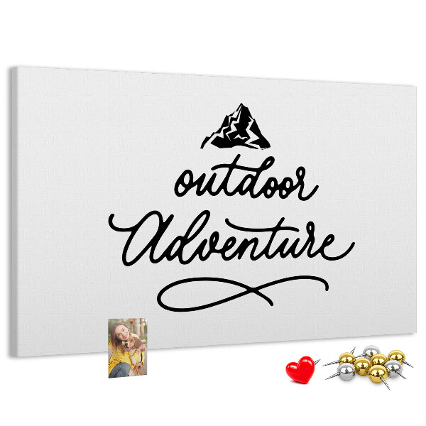 Tableau de liège Aventure en plein air en montagne