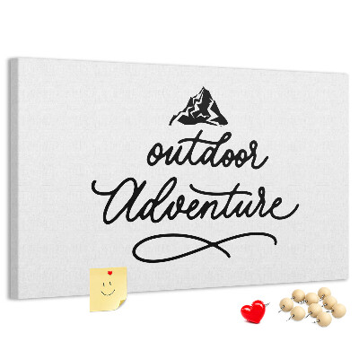 Tableau de liège Aventure en plein air en montagne