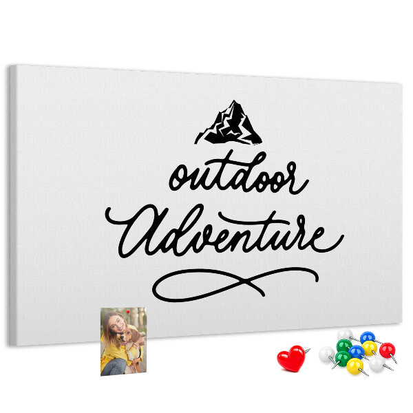Tableau de liège Aventure en plein air en montagne