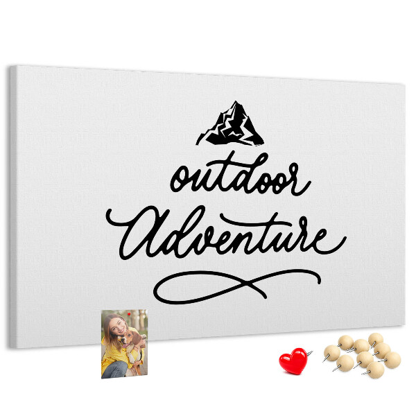 Tableau de liège Aventure en plein air en montagne