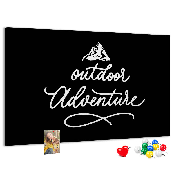 Tableau affichage liège Aventures en montagne au grand air et en pleine nature