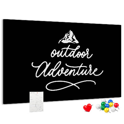 Tableau affichage liège Aventures en montagne au grand air et en pleine nature