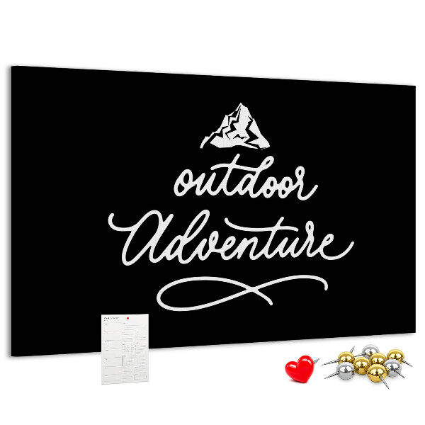 Tableau affichage liège Aventures en montagne au grand air et en pleine nature