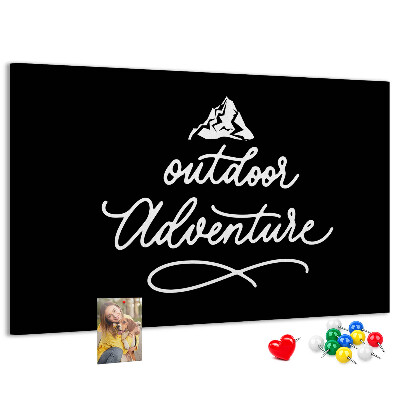 Tableau affichage liège Aventures en montagne au grand air et en pleine nature