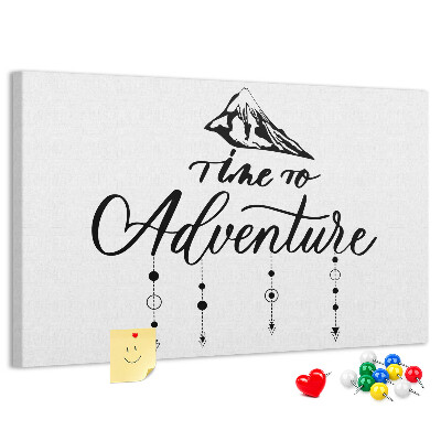 Tableau affichage liège L'heure est à l'aventure en montagne