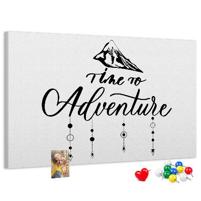 Tableau affichage liège L'heure est à l'aventure en montagne