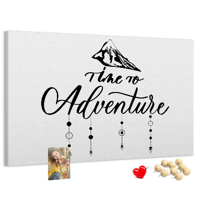 Tableau affichage liège L'heure est à l'aventure en montagne