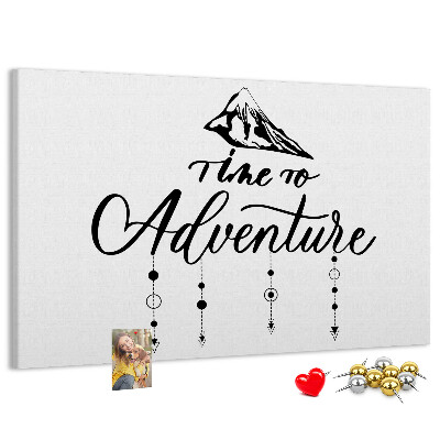 Tableau affichage liège L'heure est à l'aventure en montagne