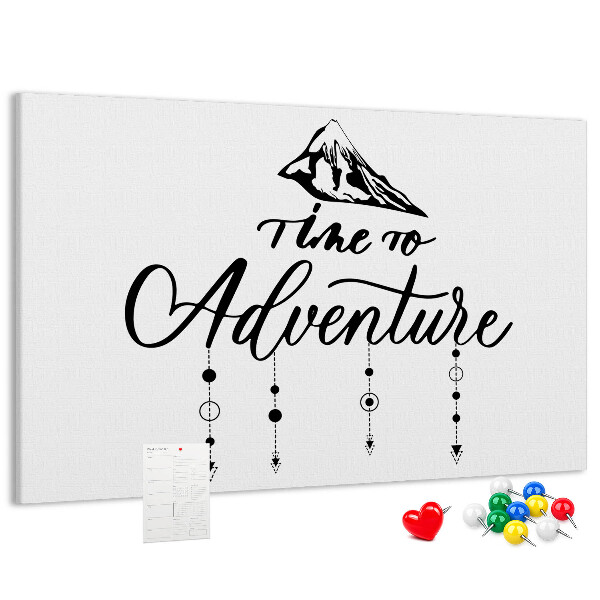 Tableau affichage liège L'heure est à l'aventure en montagne