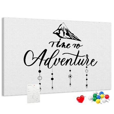 Tableau affichage liège L'heure est à l'aventure en montagne