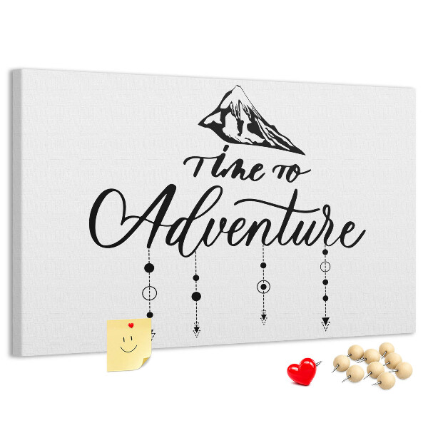 Tableau affichage liège L'heure est à l'aventure en montagne