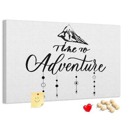 Tableau affichage liège L'heure est à l'aventure en montagne