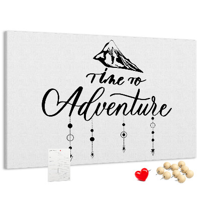 Tableau affichage liège L'heure est à l'aventure en montagne
