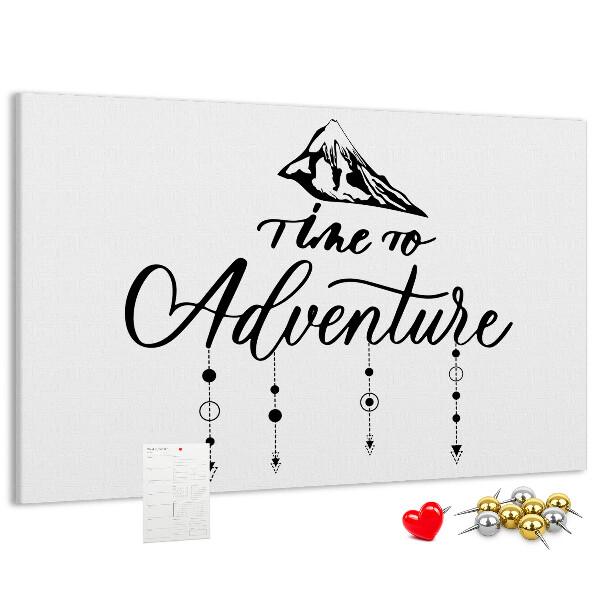 Tableau affichage liège L'heure est à l'aventure en montagne