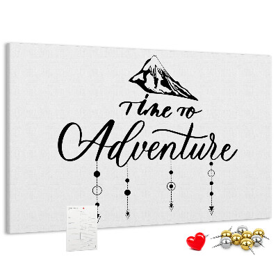 Tableau affichage liège L'heure est à l'aventure en montagne