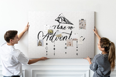 Tableau affichage liège L'heure est à l'aventure en montagne