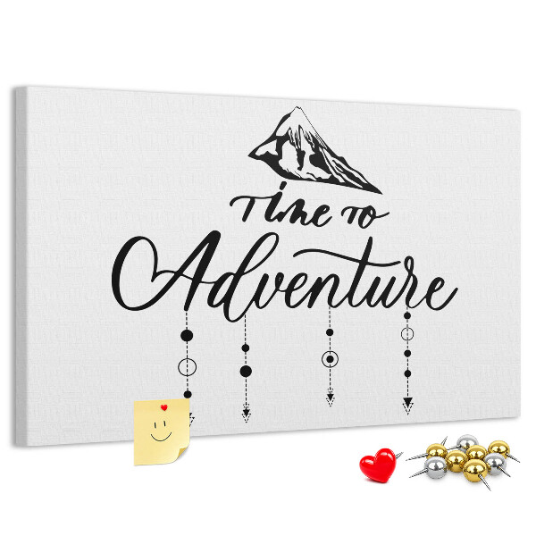 Tableau affichage liège L'heure est à l'aventure en montagne