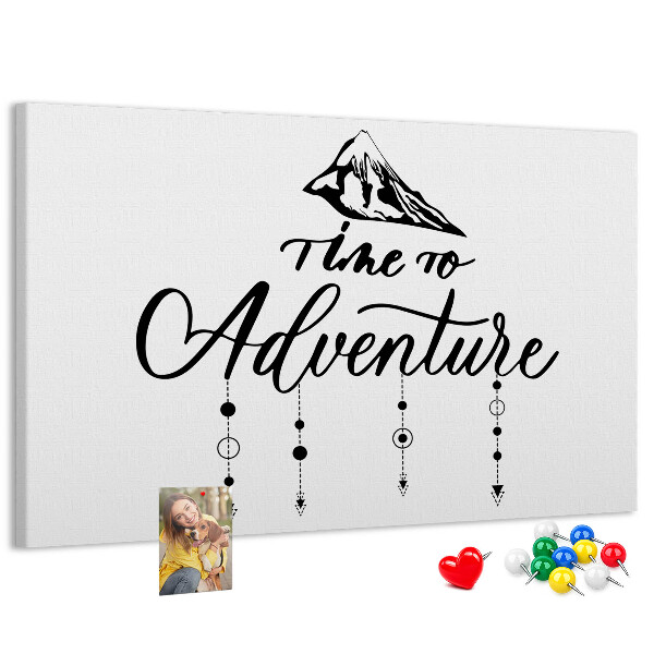 Tableau affichage liège L'heure est à l'aventure en montagne
