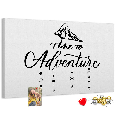 Tableau affichage liège L'heure est à l'aventure en montagne