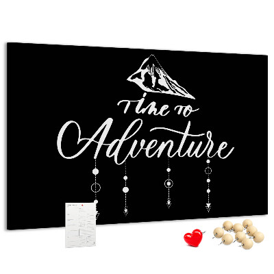Tableau en liège Il est temps de vivre une aventure sur le thème de la montagne