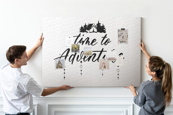 Tableau en liège L'heure est à l'aventure dans la forêt