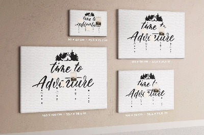 Tableau en liège L'heure est à l'aventure dans la forêt