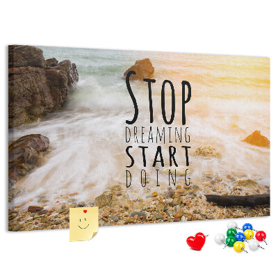 Tableau de liège Un motif qui inspire les activités en bord de mer.