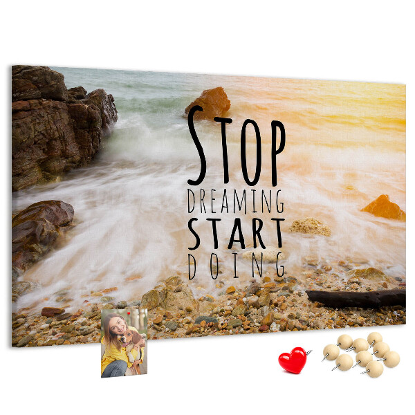 Tableau de liège Un motif qui inspire les activités en bord de mer.