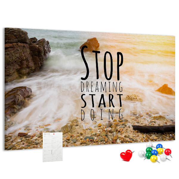Tableau de liège Un motif qui inspire les activités en bord de mer.