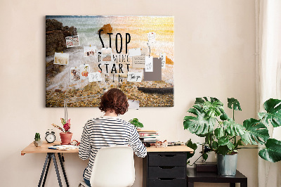 Tableau de liège Un motif qui inspire les activités en bord de mer.