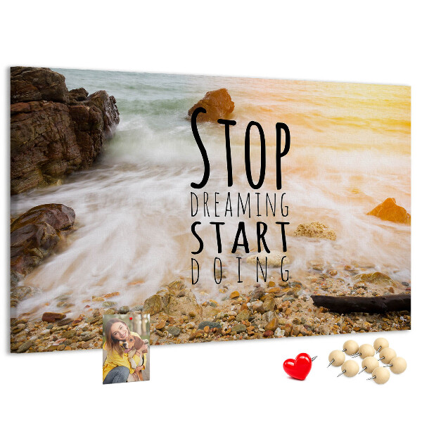 Tableau de liège Un motif qui inspire les activités en bord de mer.