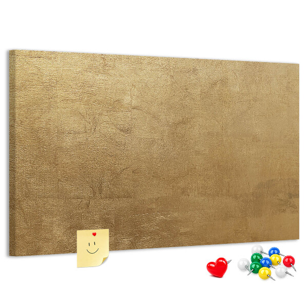 Tableau de liège Texture dorée au style minimaliste.