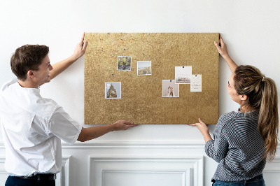 Tableau de liège Texture dorée au style minimaliste.