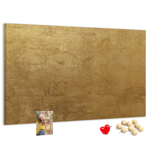Tableau de liège Texture dorée au style minimaliste.