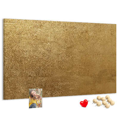 Tableau de liège Texture dorée au style minimaliste.
