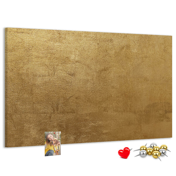 Tableau de liège Texture dorée au style minimaliste.
